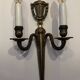 Pair of mid-19th century brass tassel sconces