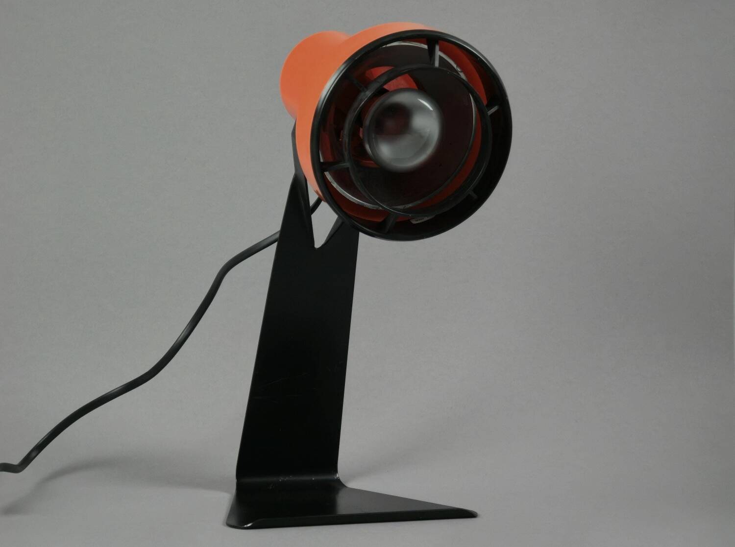 Vintage 1970s LYSKAER BELYSNING Orange Plastic Table Light.