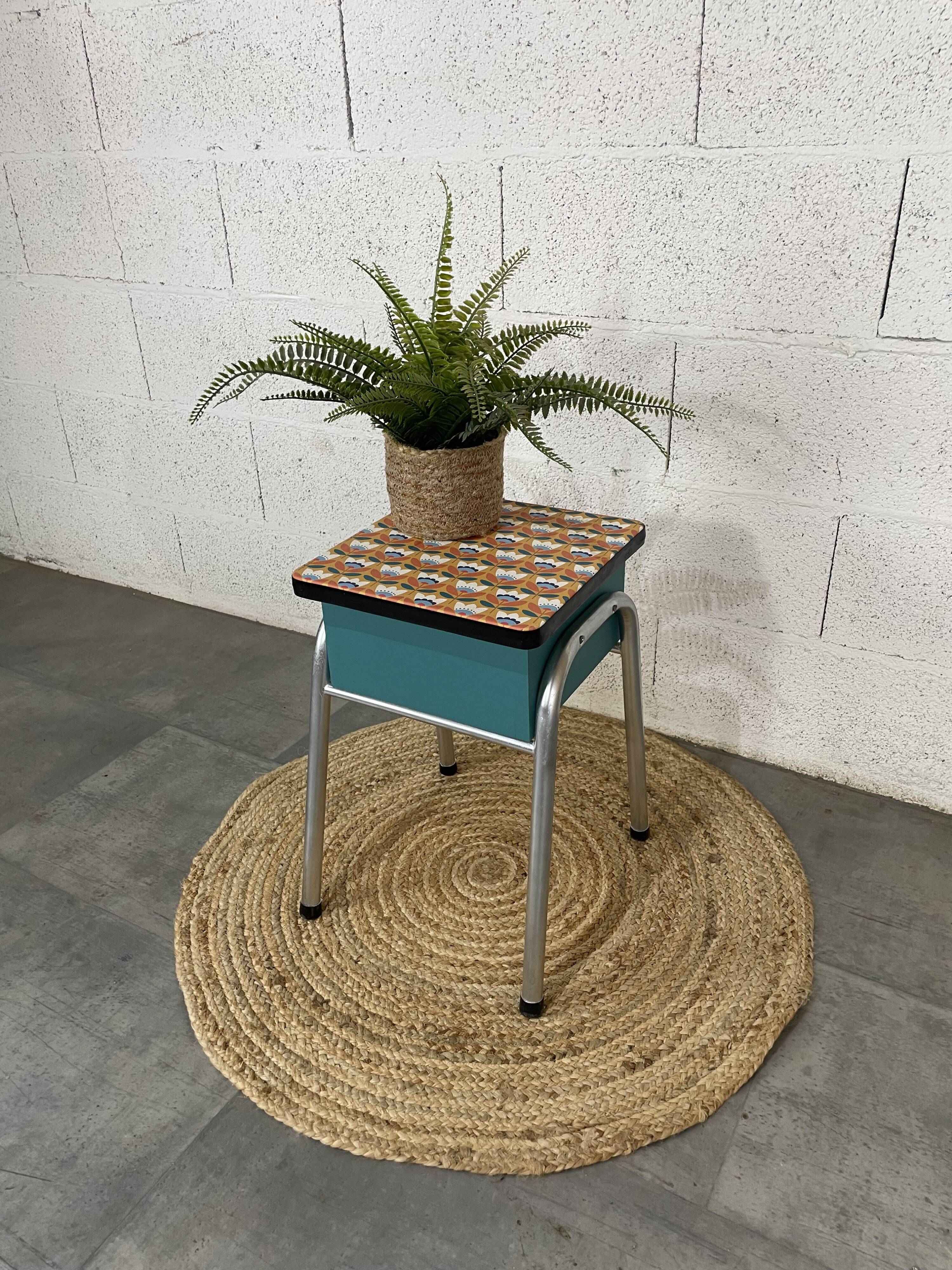 Vintage Formica chest stool