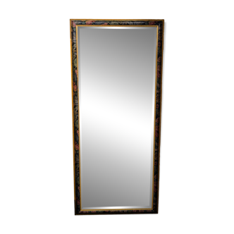 Grand miroir panoramique biseauté vintage