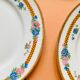 6 assiettes motif floral et geometrique années 50- René Coustel - Castres Mazamet