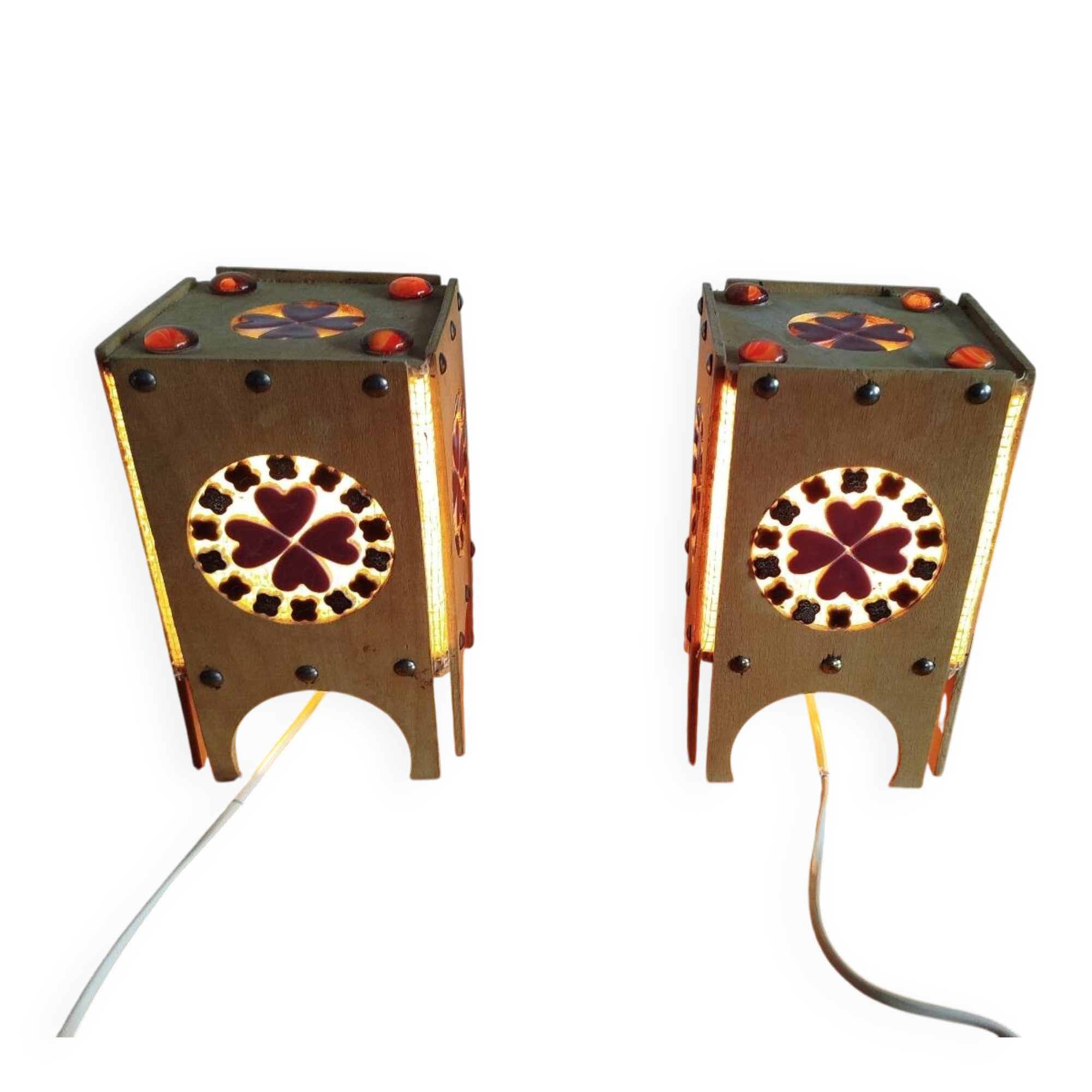 Pair of Otto Eelund Scandinavian lamps – Sweden, 1960s/70s