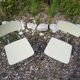 Pair plastilux chrome metal chair & formica + plate 50s vintage