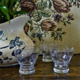 3 verres à digestif anciens en cristal