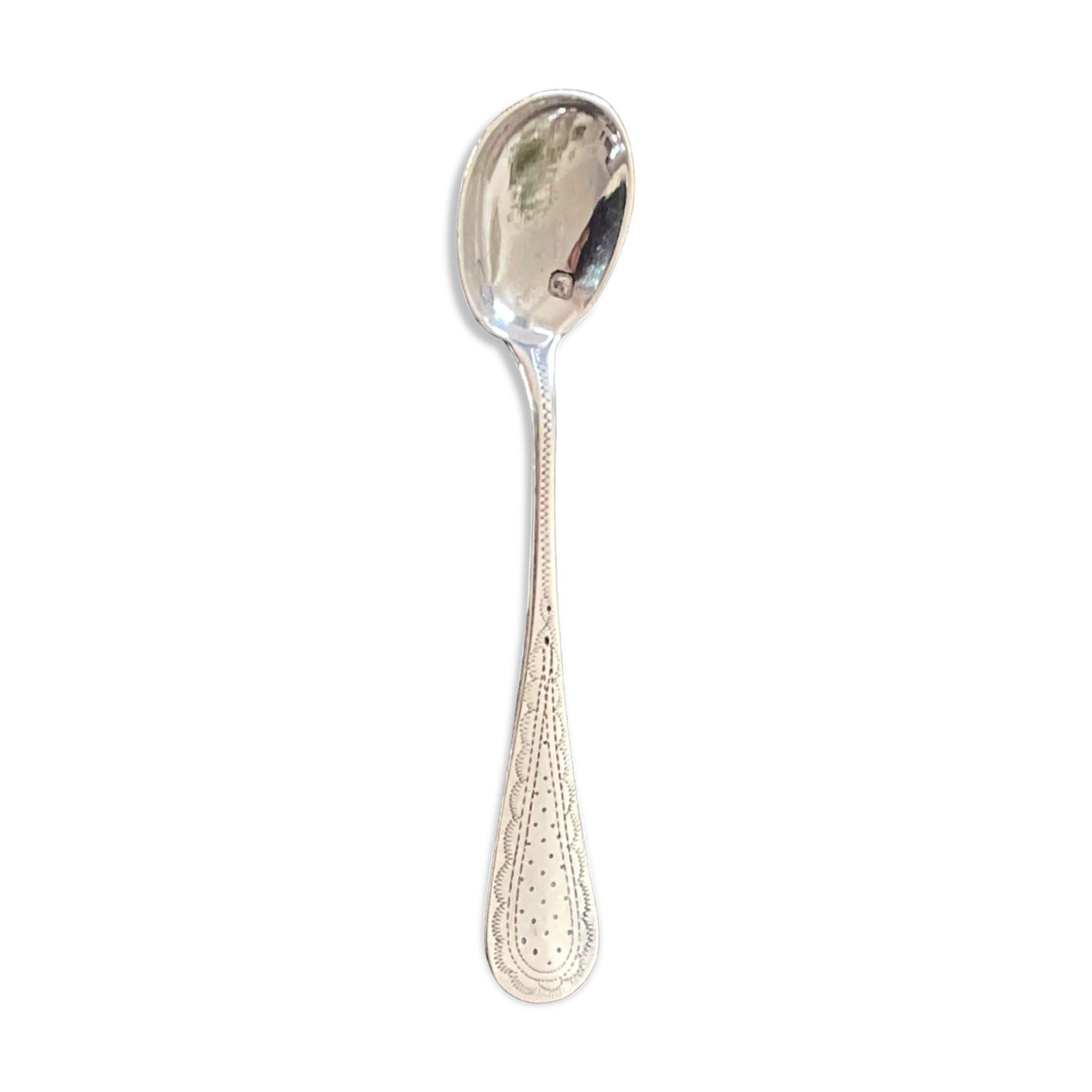 Small salt spoon Solid silver