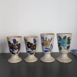 Lot 4 mazagrans in flowered sandstone