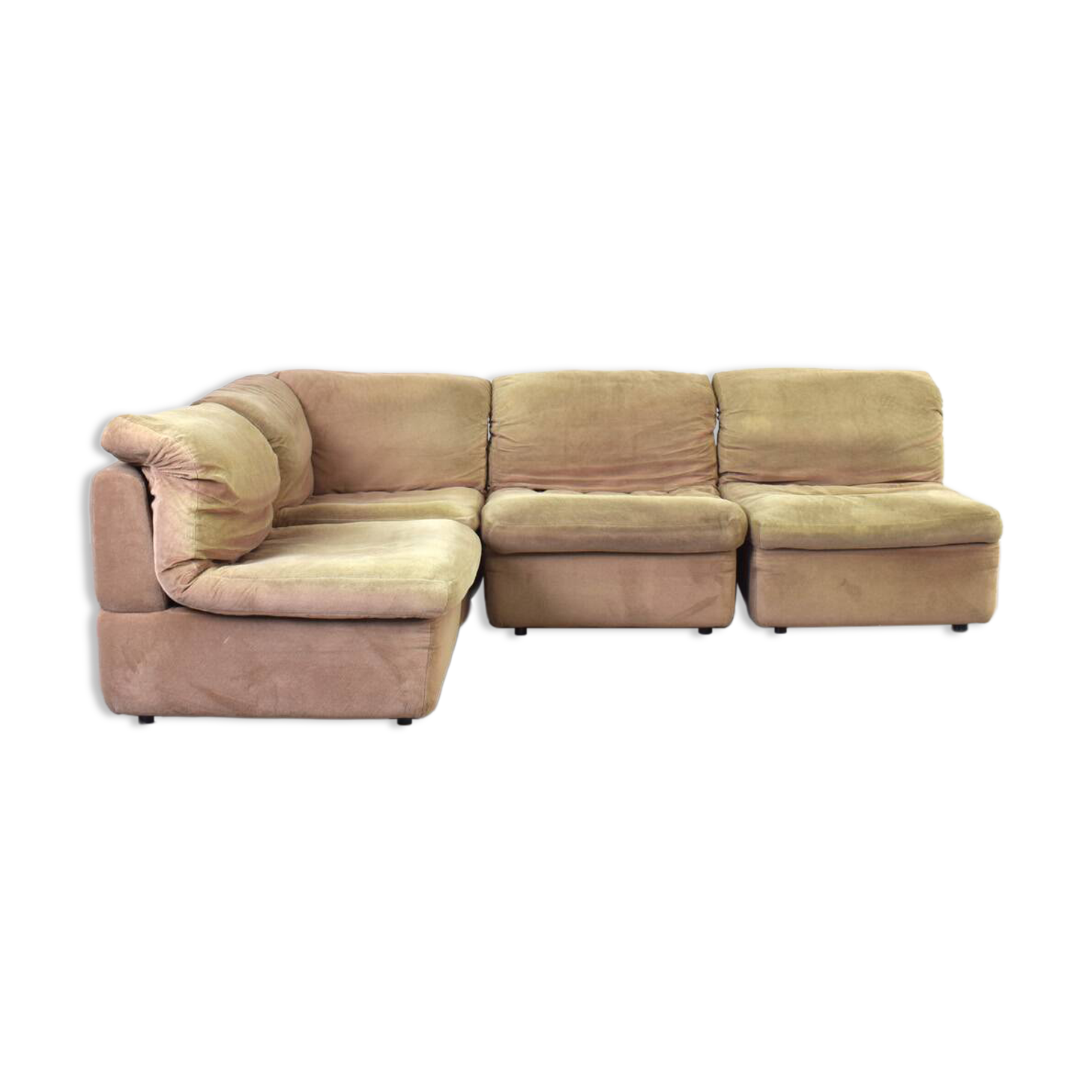 Canapé d'angle modulaire du milieu du siècle par Rolf Benz, années 1970.