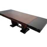 French Art Deco Expandable Dining Room Set, 1930, Set of 9