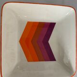 Lot of 2 bowls and 4 dishes or plates Gien model arrows 1970