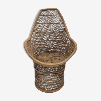 Rattan armchair from the turn of the 70's / 80's