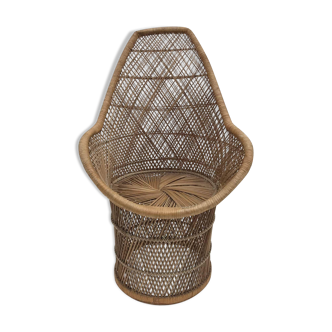 Rattan armchair from the turn of the 70's / 80's