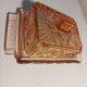 Beurrier en verre rose