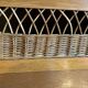 Vintage wooden and rattan toy box
