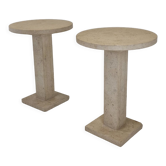 Set de 2 tables d’appoint, années 1980