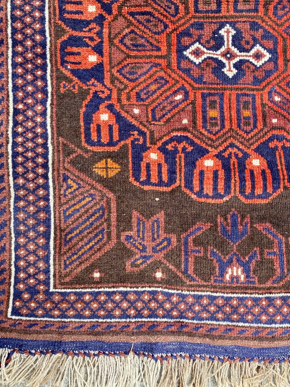 Vintage carpet turkmen belutch afghan 80x140 cm