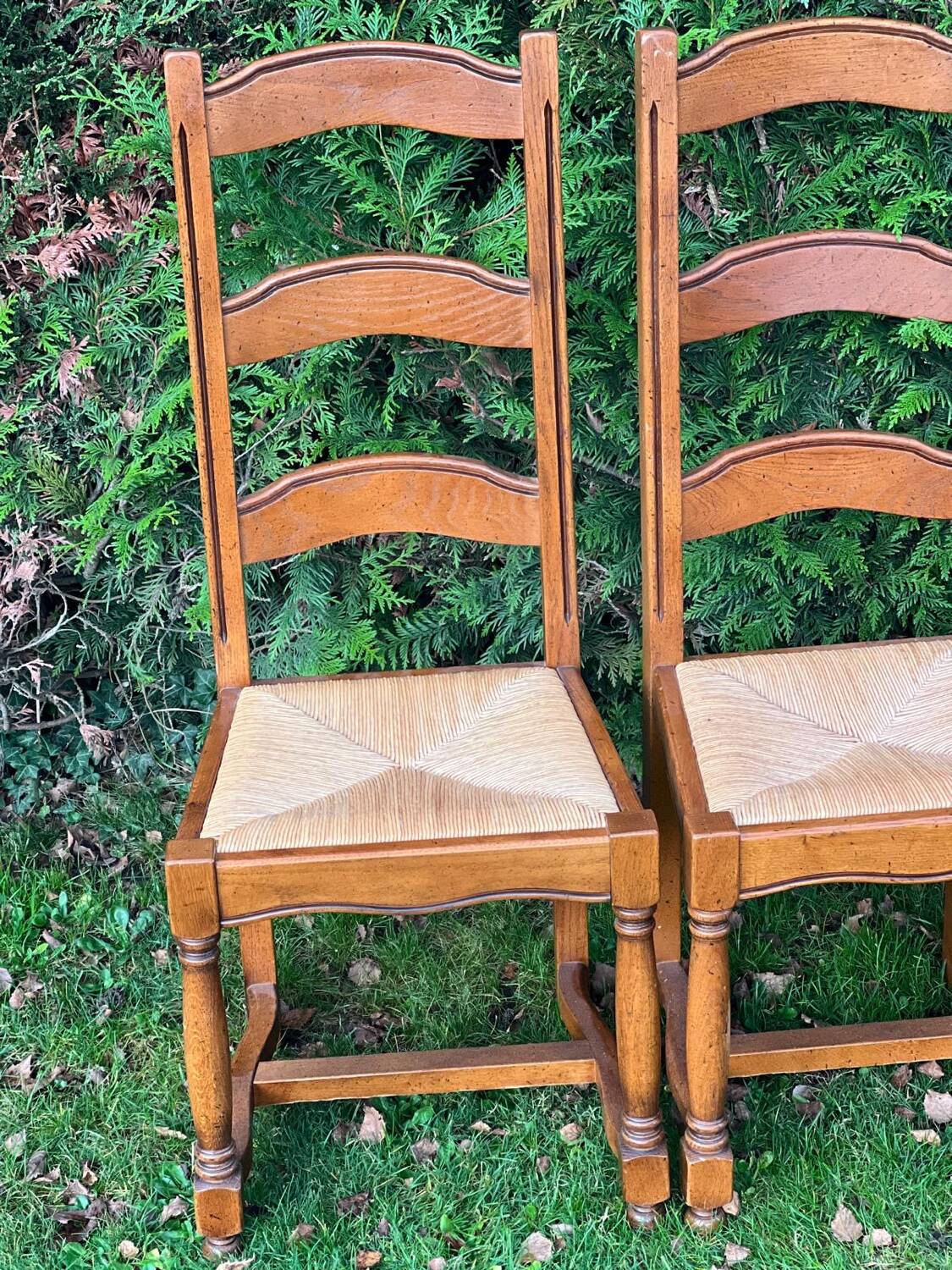 6 oak farmhouse chairs