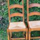 6 oak farmhouse chairs