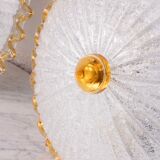 Set of 2 Italian Yellow Large Size Murano Glass Ceiling Fixture, Murano, 19