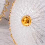 Set of 2 Italian Yellow Large Size Murano Glass Ceiling Fixture, Murano, 19