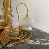 Opaline tulip lamp