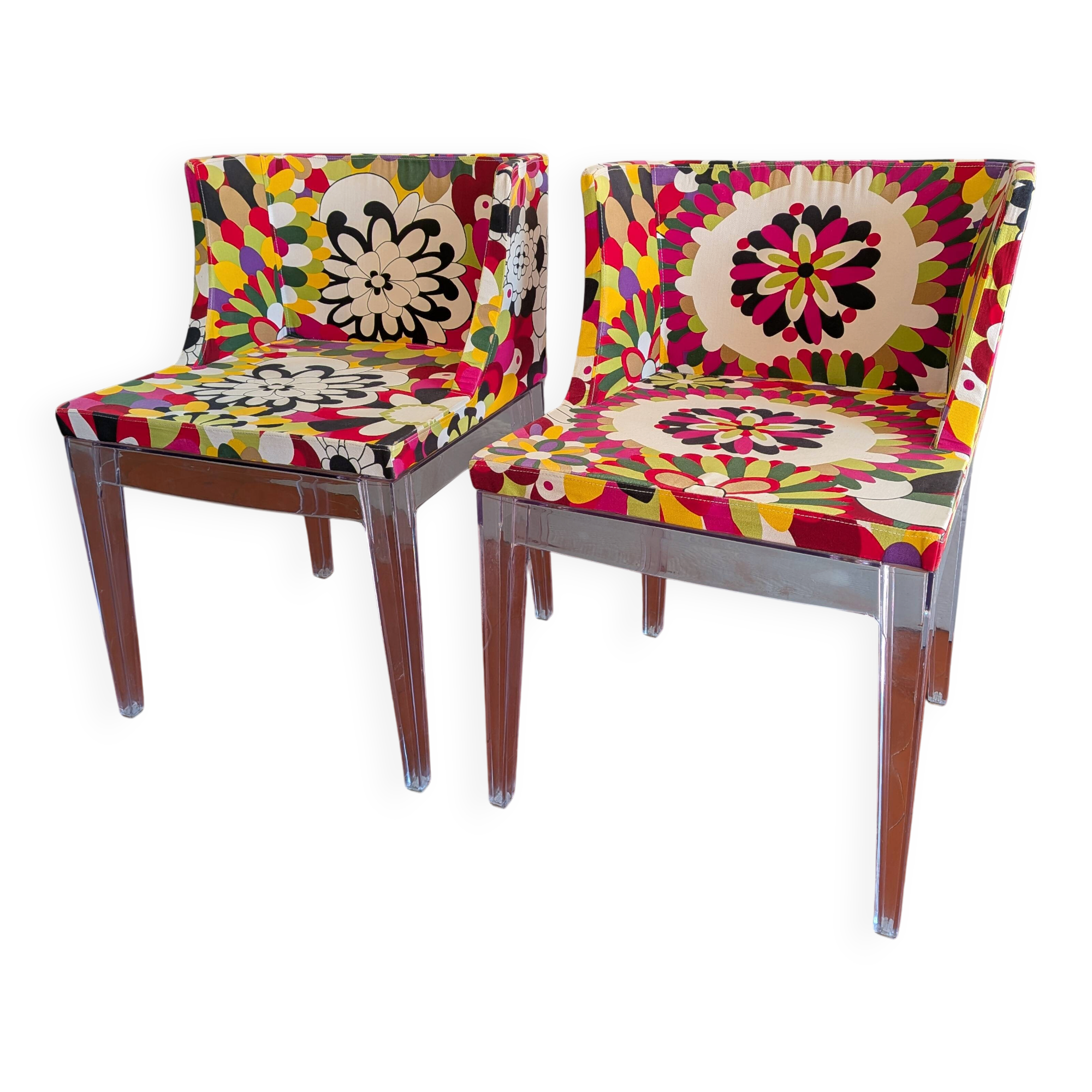 Paire de fauteuils design style Murakami