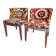 Paire de fauteuils design style Murakami