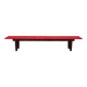 Red eco leather bench, Danish design, 1990s, production: Denmark