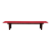 Red eco leather bench, Danish design, 1990s, production: Denmark