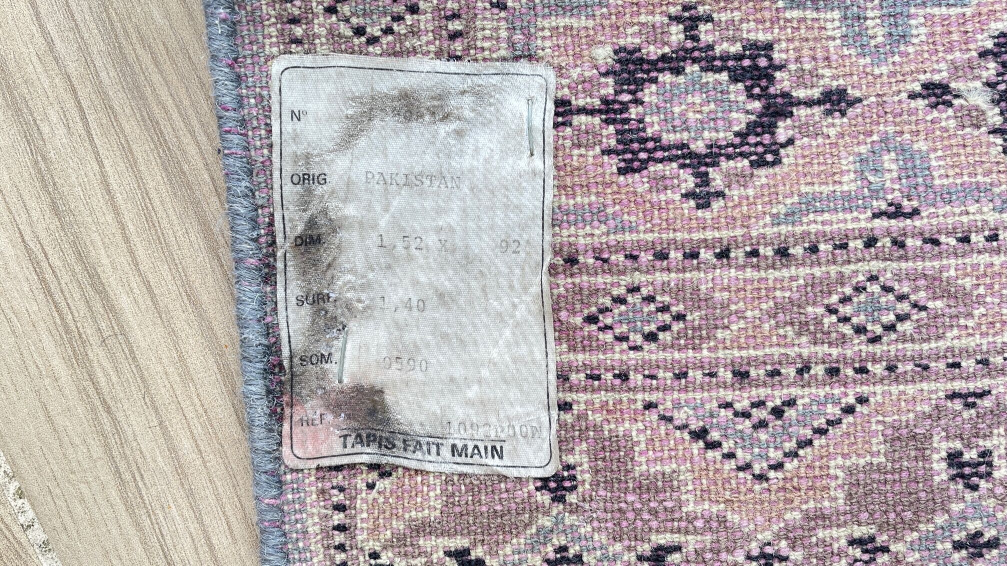 Oriental carpet pakistan grey-blue 160cm x 91cm