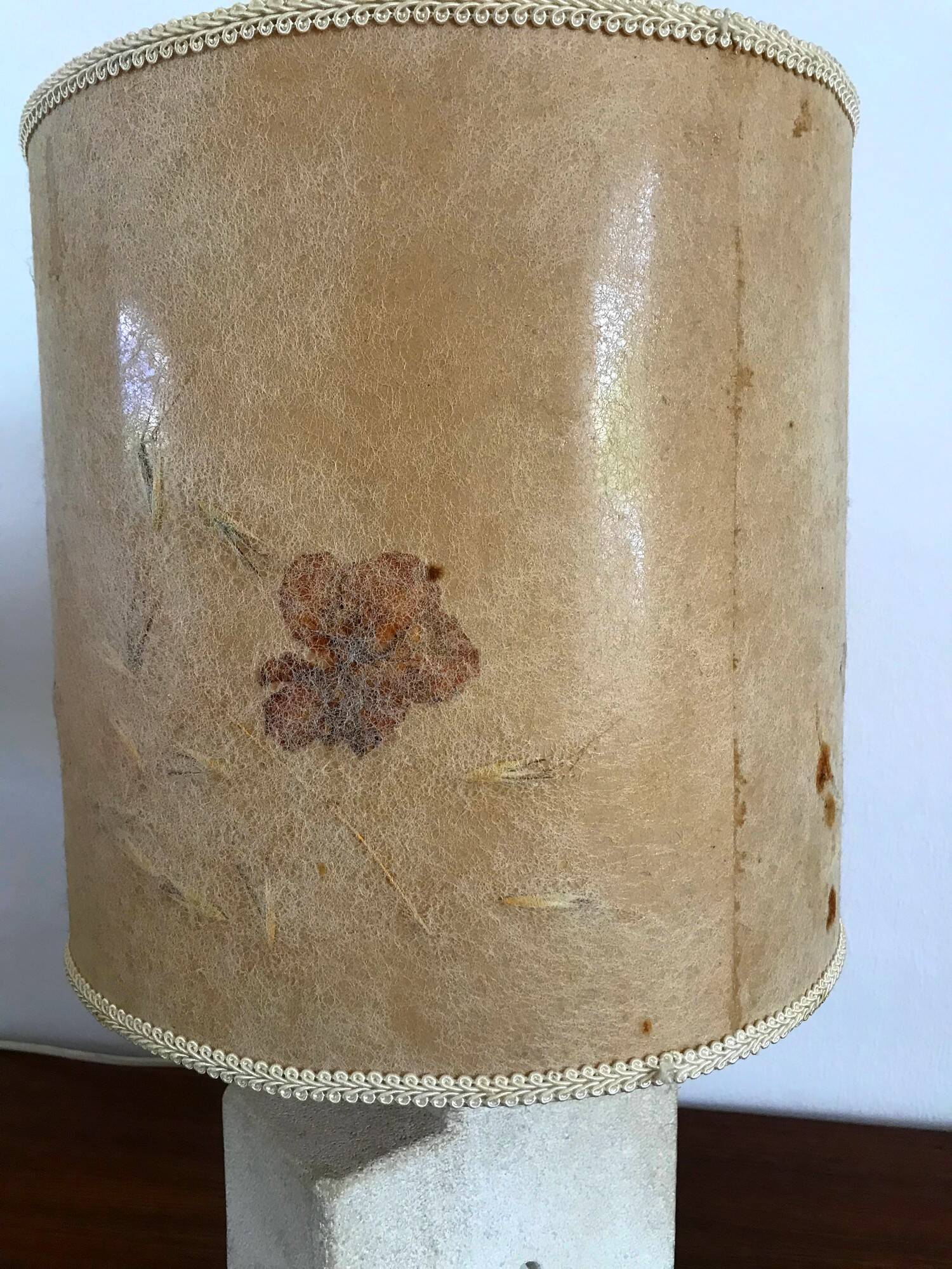 Lampe vintage en pierre du Gard années 70