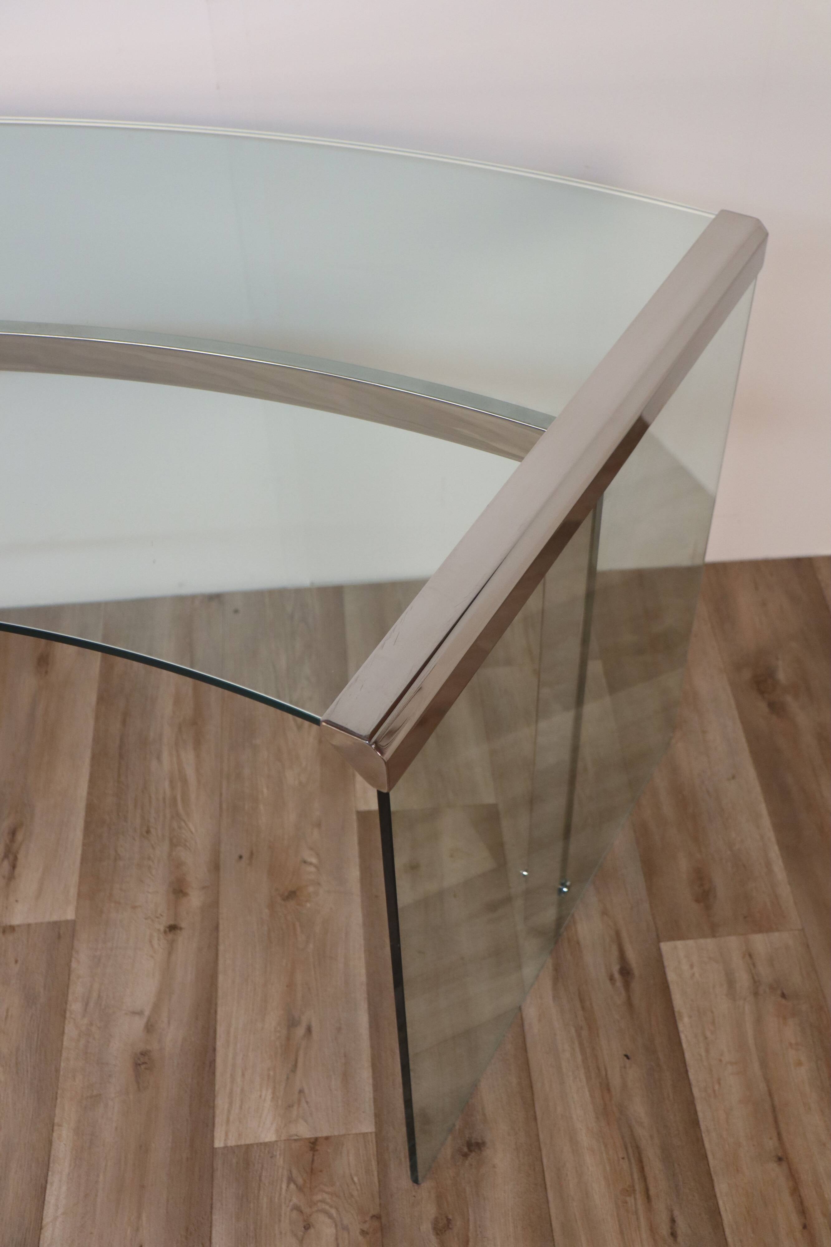 Board president by Gallotti & Radice in glass and chrome