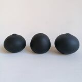 Set of 3 black miniature ceramics Antonio Lampecco