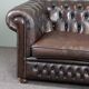 Handmade English cowhide leather Chesterfield sofa