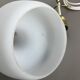 Original midcentury opal glass tube hanging light, italy, 1950