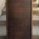 Cabinet storage cabinet with curtains, wooden, vintage.