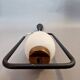 Maison Lunel pendant lamp in black metal, gilded brass and opaline 1960.