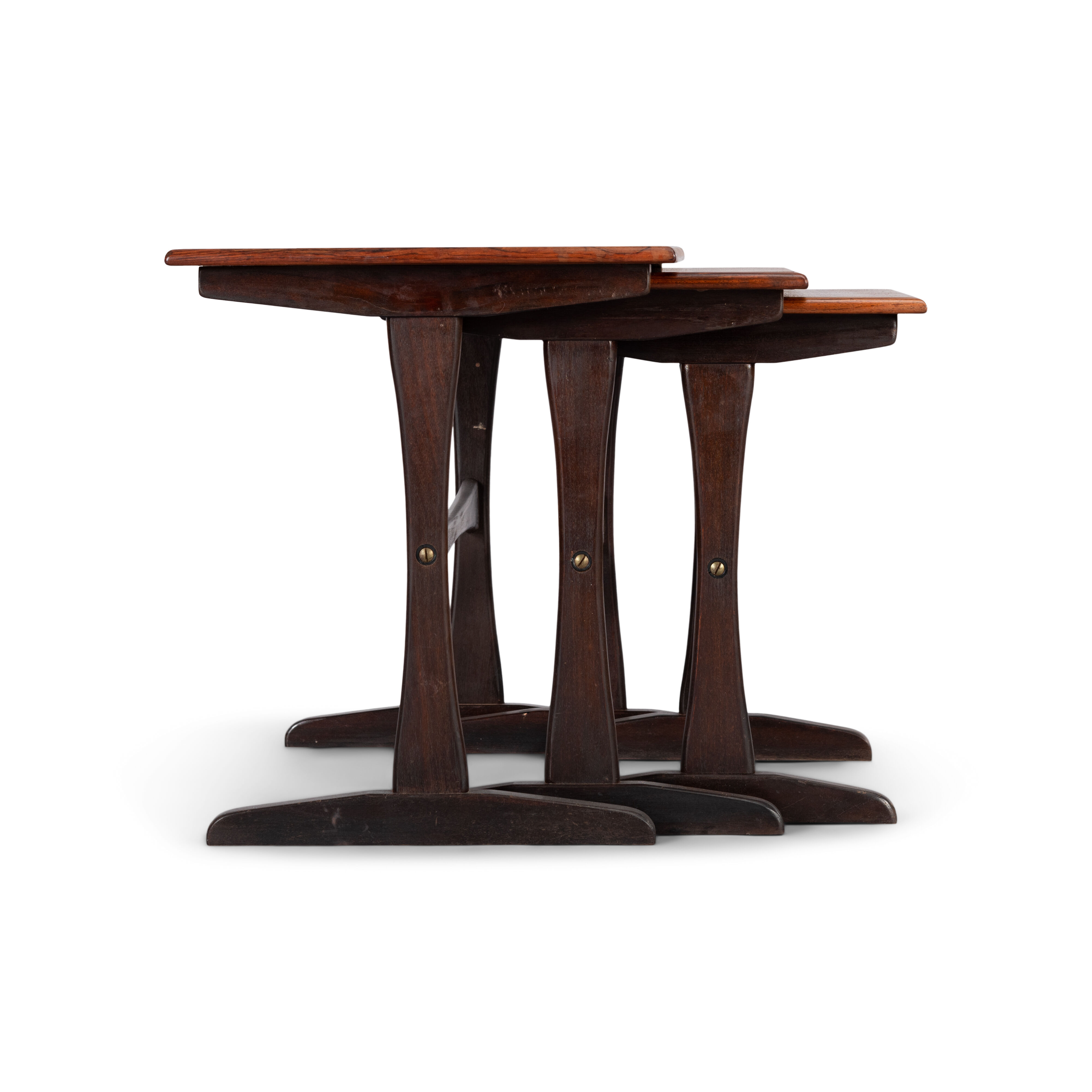 Mid-century danish rosewood pull out tables, 1960s