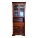 Vintage Louis Philippe style ceremonial bookcase in walnut
