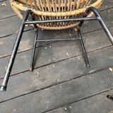2 Rattan basket armchairs