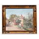 Oil on panel, Jules Brault, farm entrance