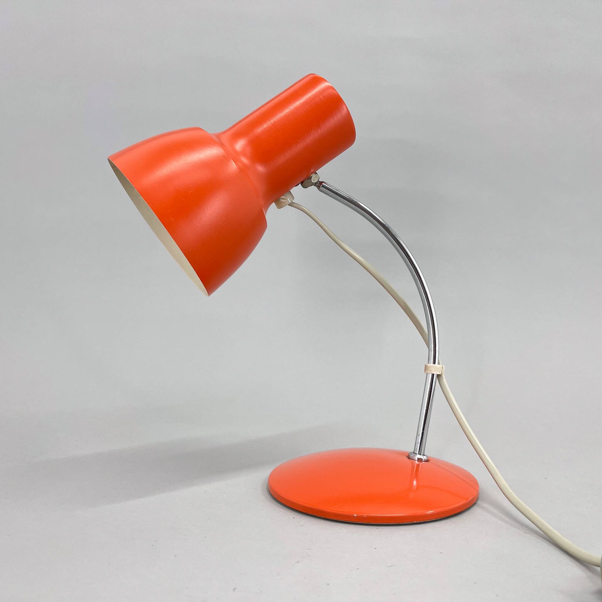 Mid-century Metal & Chrome Table Lamp, Czechoslovakia, 1970s