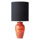 Dutch Orange Gouda Ceramic Table Lamp 'Tokio', 1970s, New Black Linen Shade