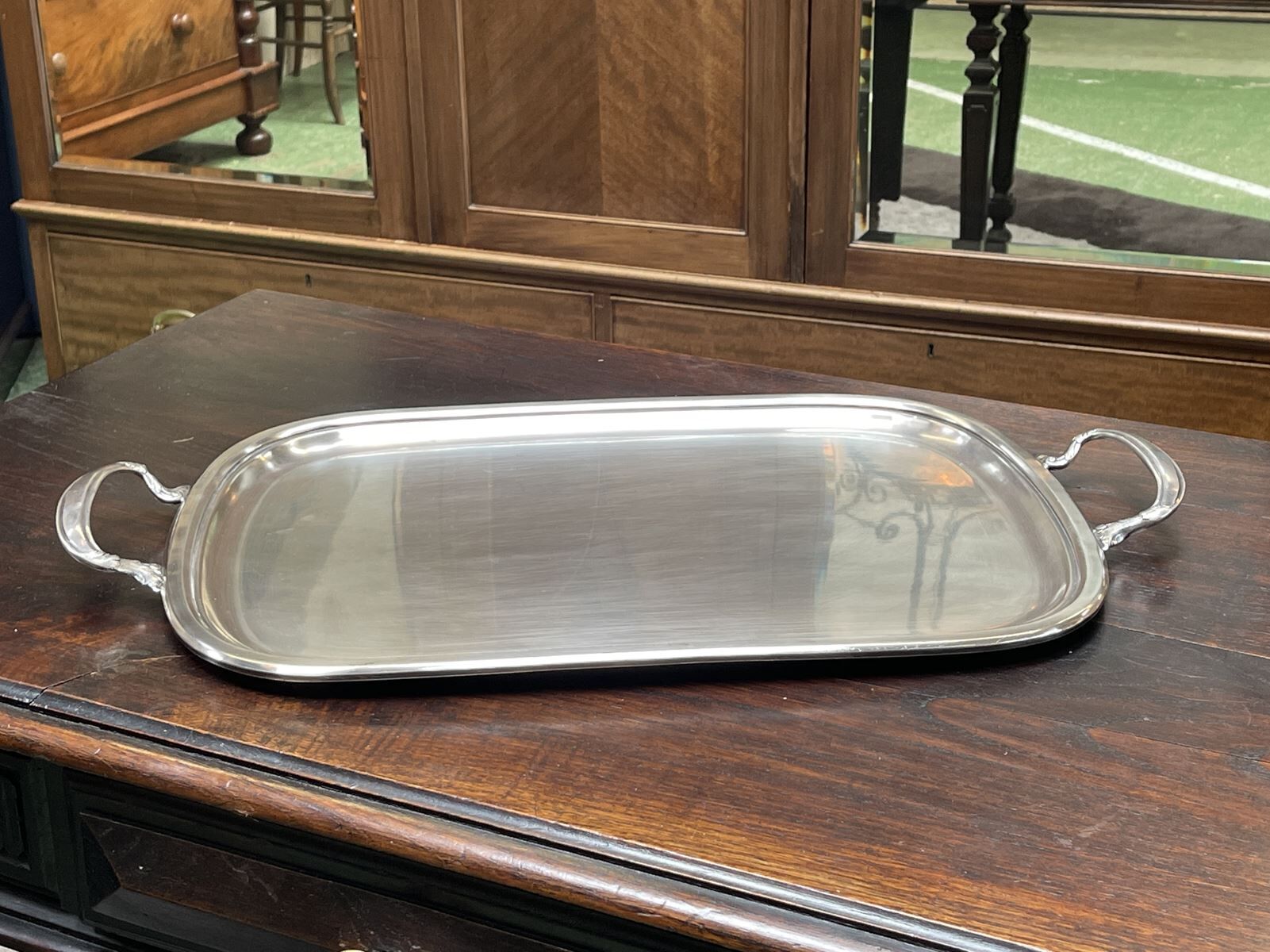 Silver metal top Ercuis - 59x34cm