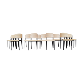 Lot of 14 chairs Standard Jean Prouvé edition Vitra