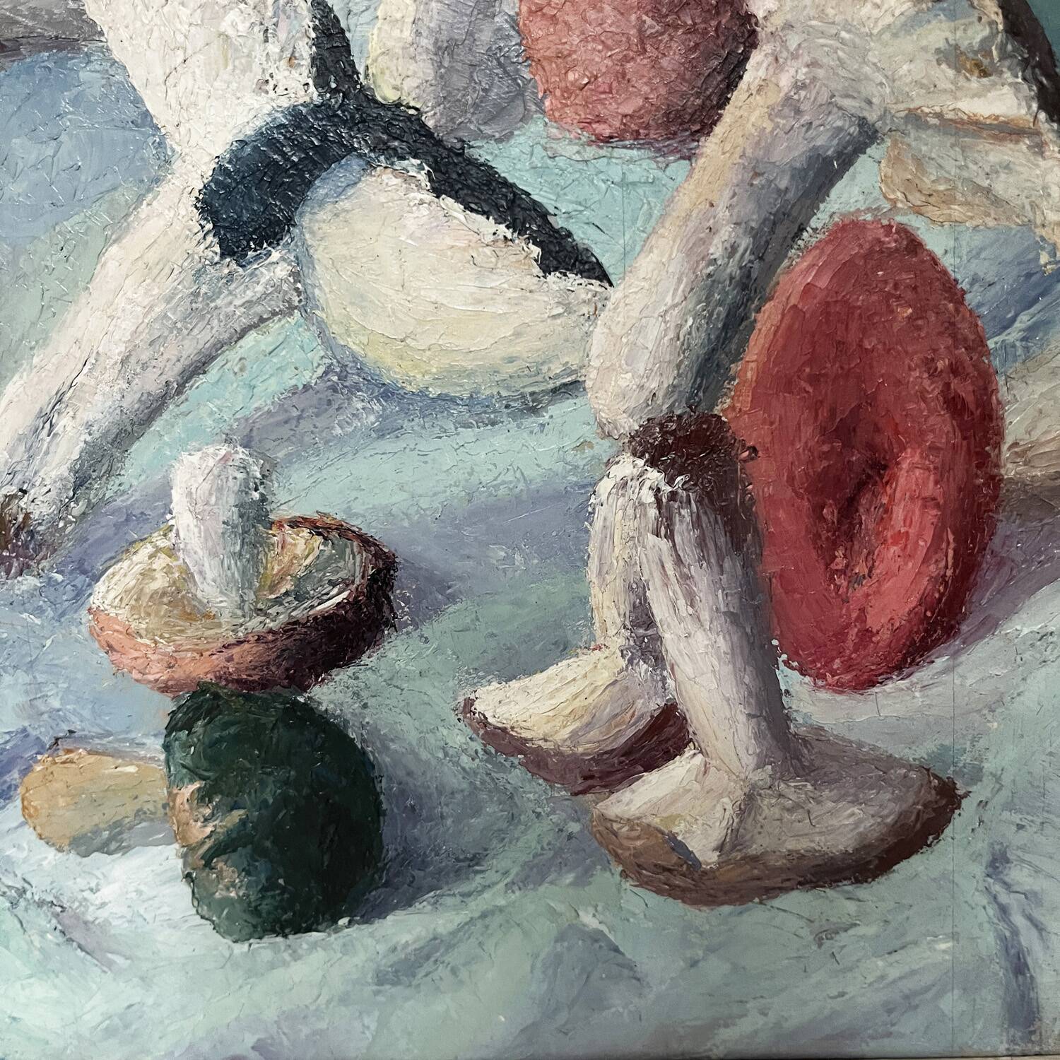 Tableau 30's "The Mushrooms" signed E.LEAS