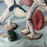 Tableau 30's "The Mushrooms" signed E.LEAS