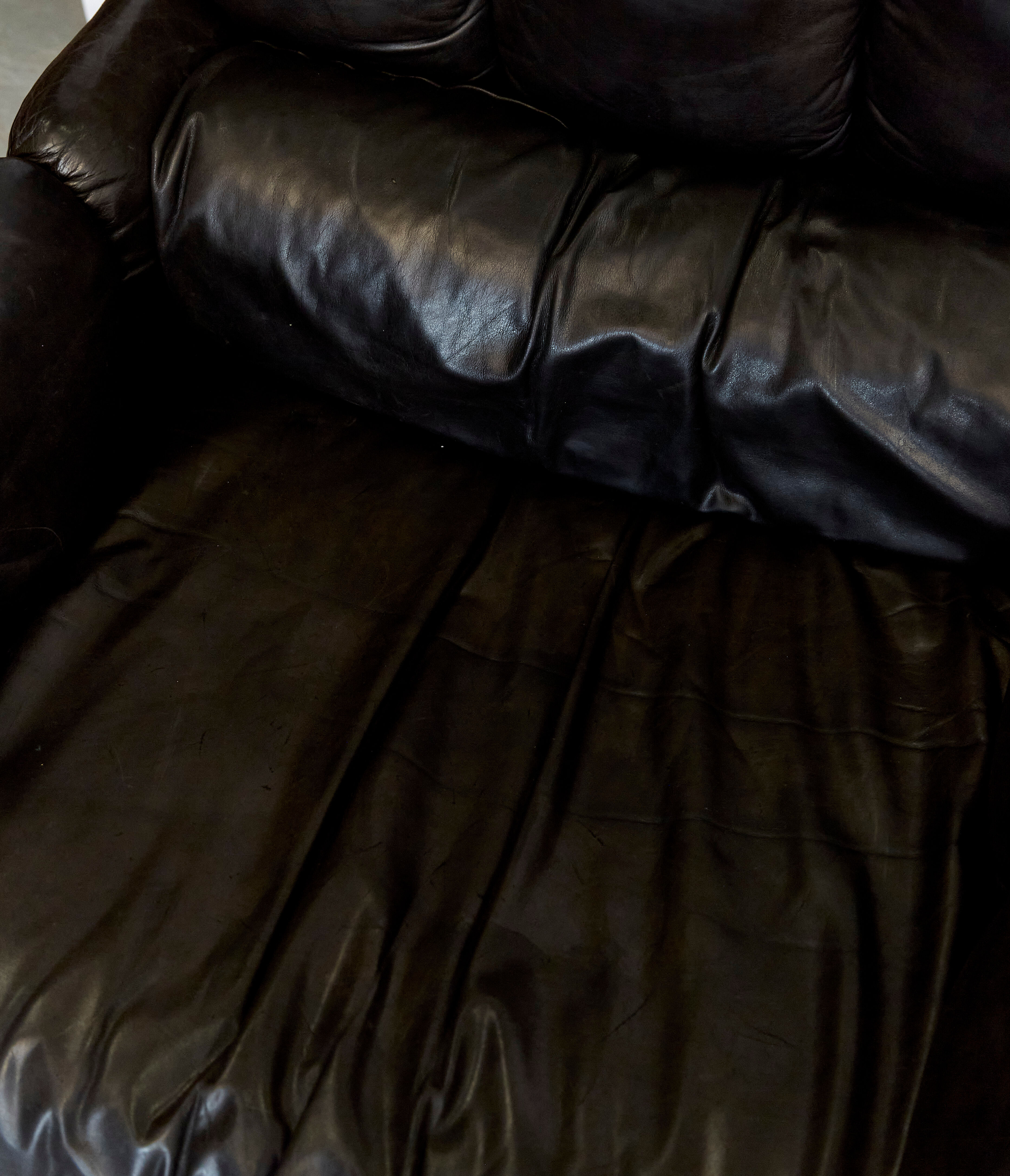 Vintage leather armchair custom-made Chancellor's Bungalow