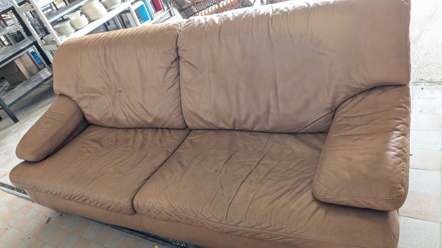 Designer leather sofa