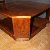 Art deco walnut coffee table
