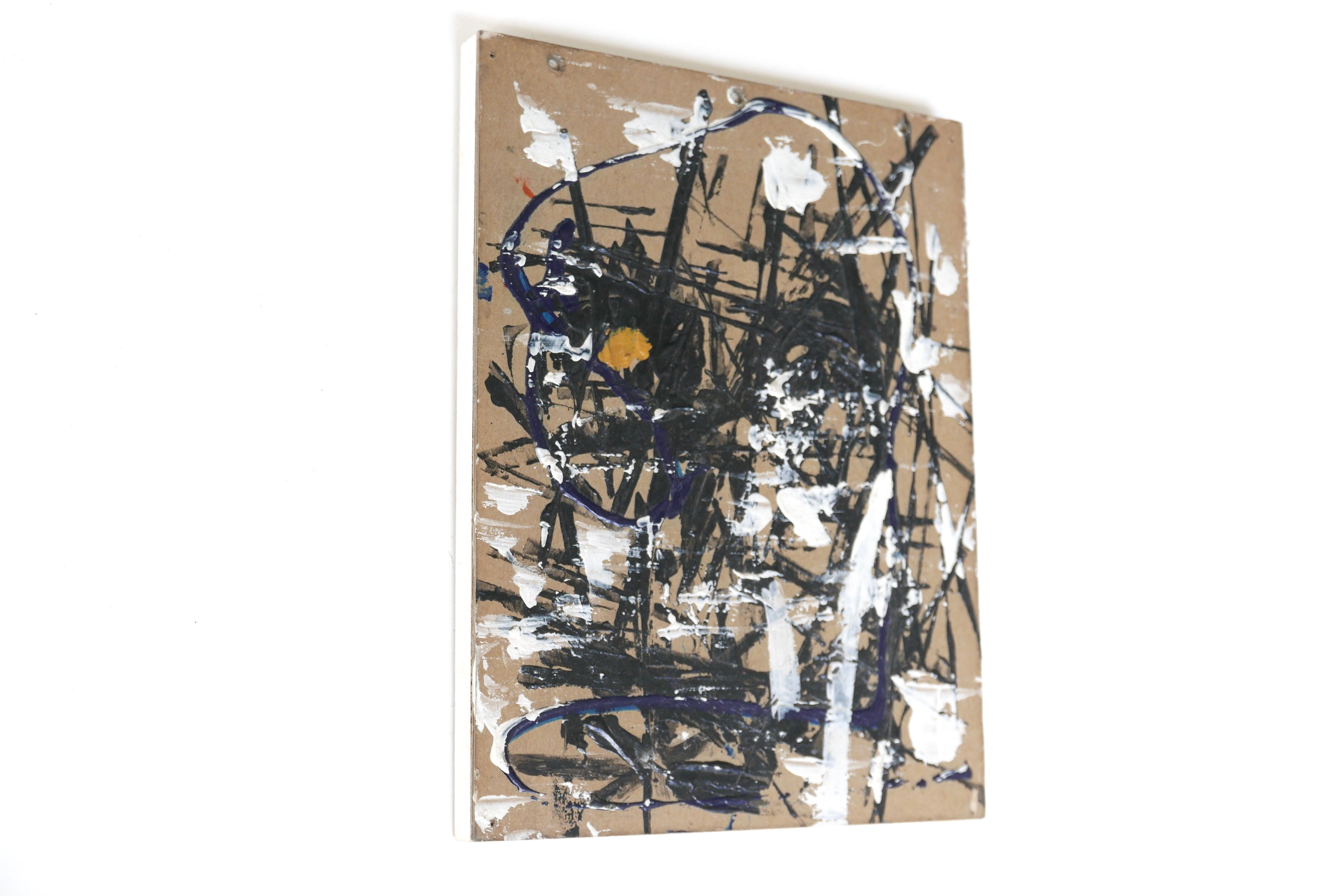 Peinture abstraite signée, années 90